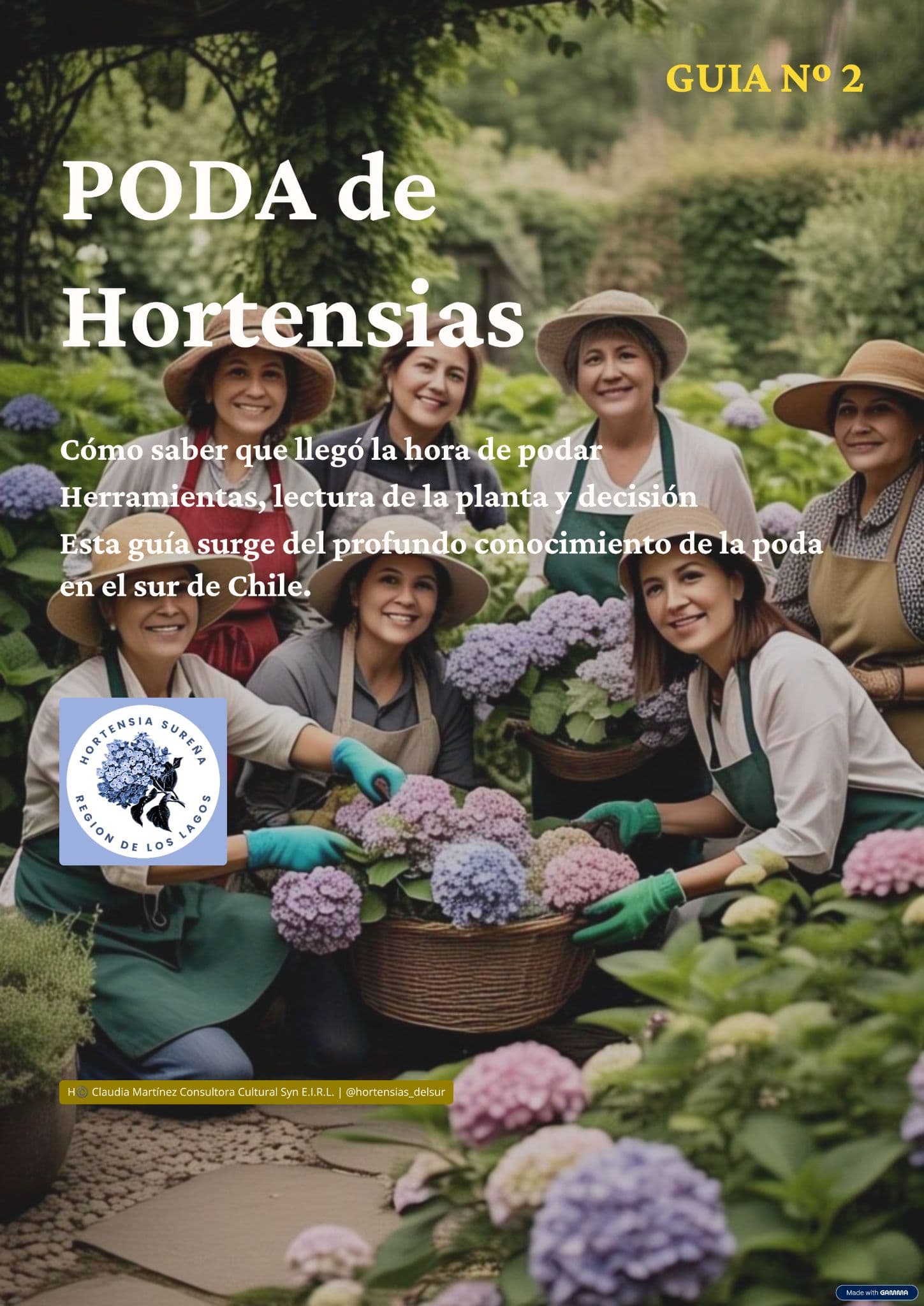 Portada de la guía número 2 Poda de Hortensias